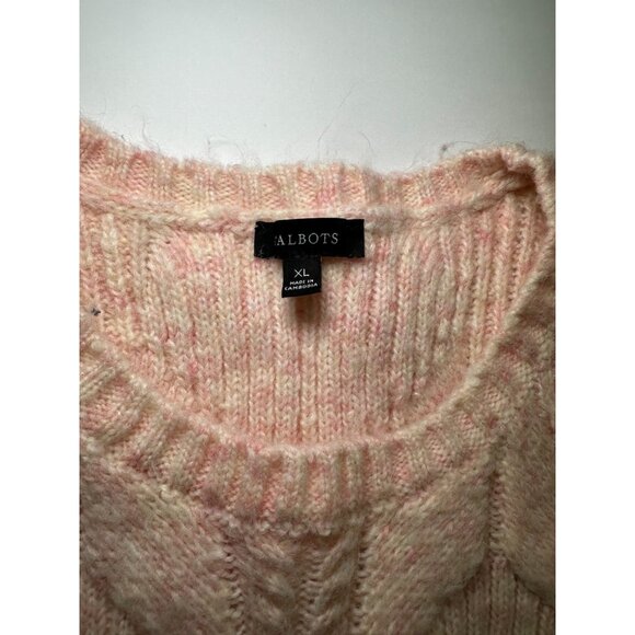 Talbots Women’s Sweater Pink Crew Neck Long Sleeve Pullover Size XL - Picture 5 of 7
